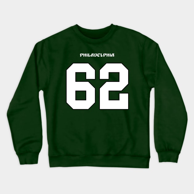 Jason Kelce Jersey (Front / Back Print) Crewneck Sweatshirt by darklordpug